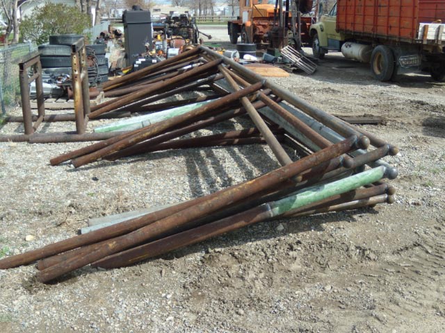 The finished hitching rails