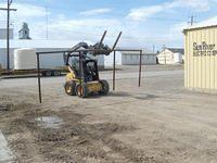 Ron moving the hitching rails